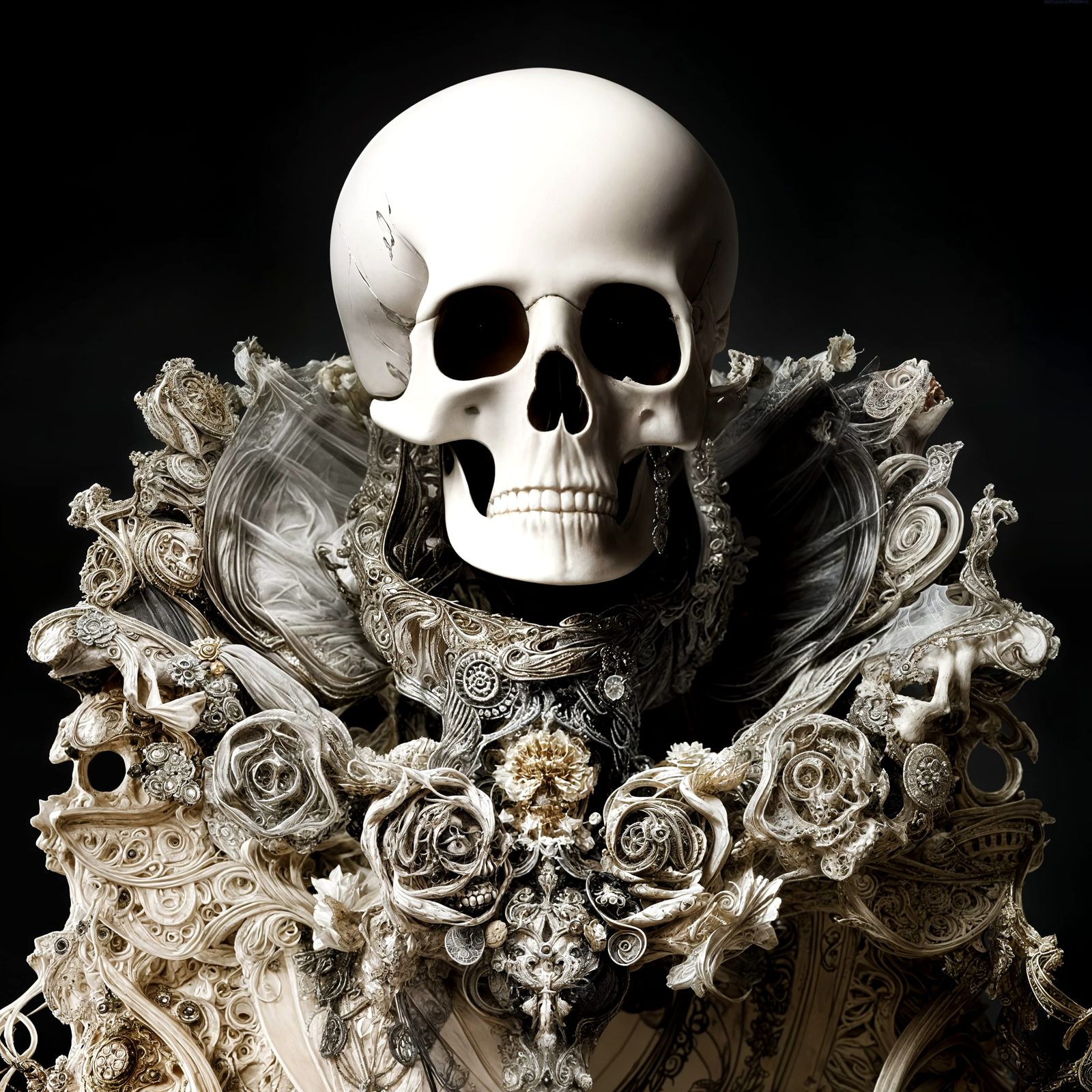 Hyperrealistic Skull Inspired by Hamlet's Monologue