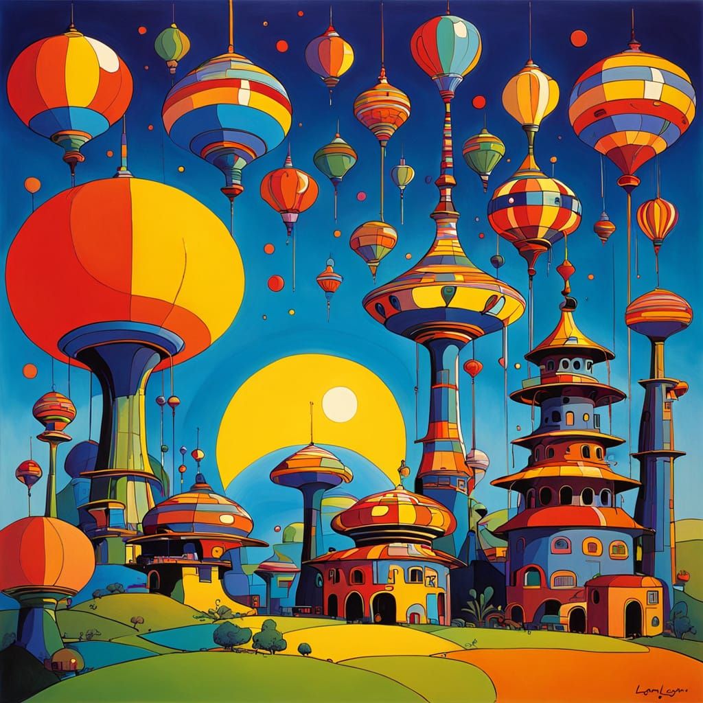 Vibrant Community Celebration in Warm Colors