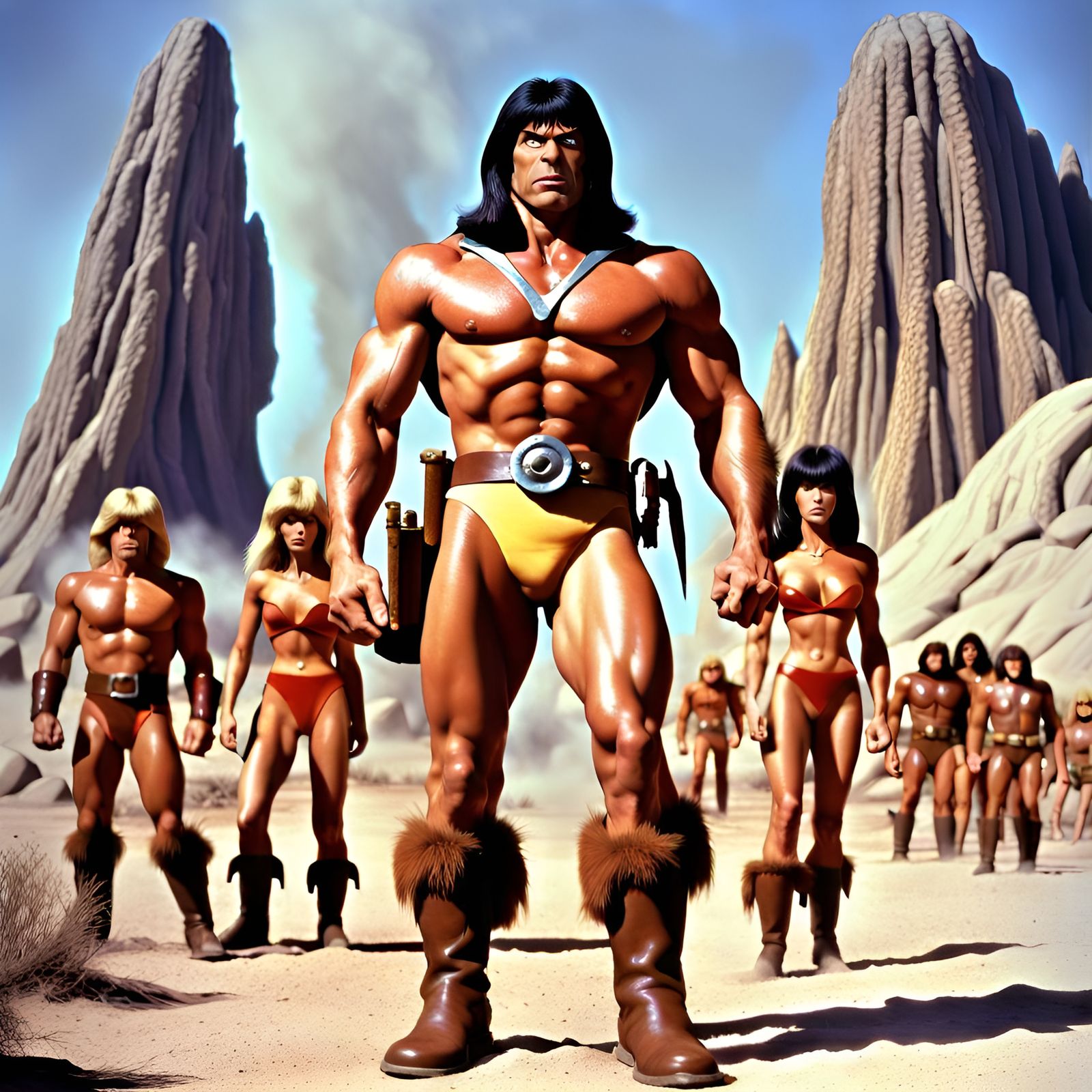 Thundarr the Barbarian Tv Cartoon by Hanna-Barbera, realistic.