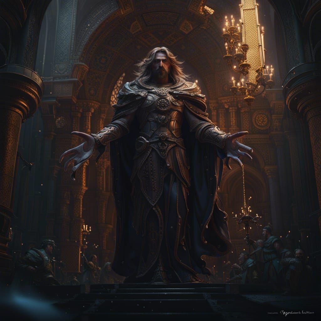 Dark Fantasy Savior Concept Art in 8K