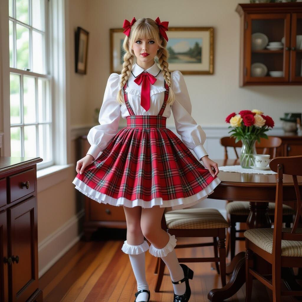 Boy in School Uniform and Dress