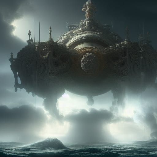 Dramatic Digital Painting of Neptune