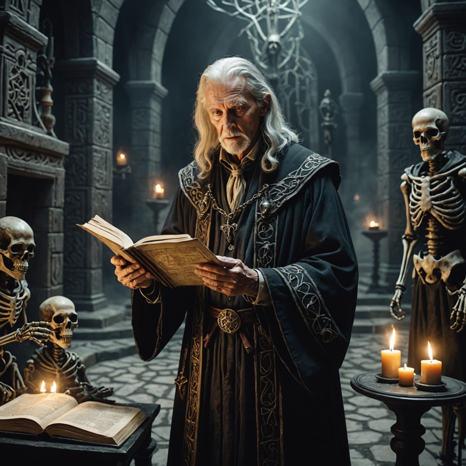 Gordon Nari (alignment: Evil, race: Human, class: Mage)