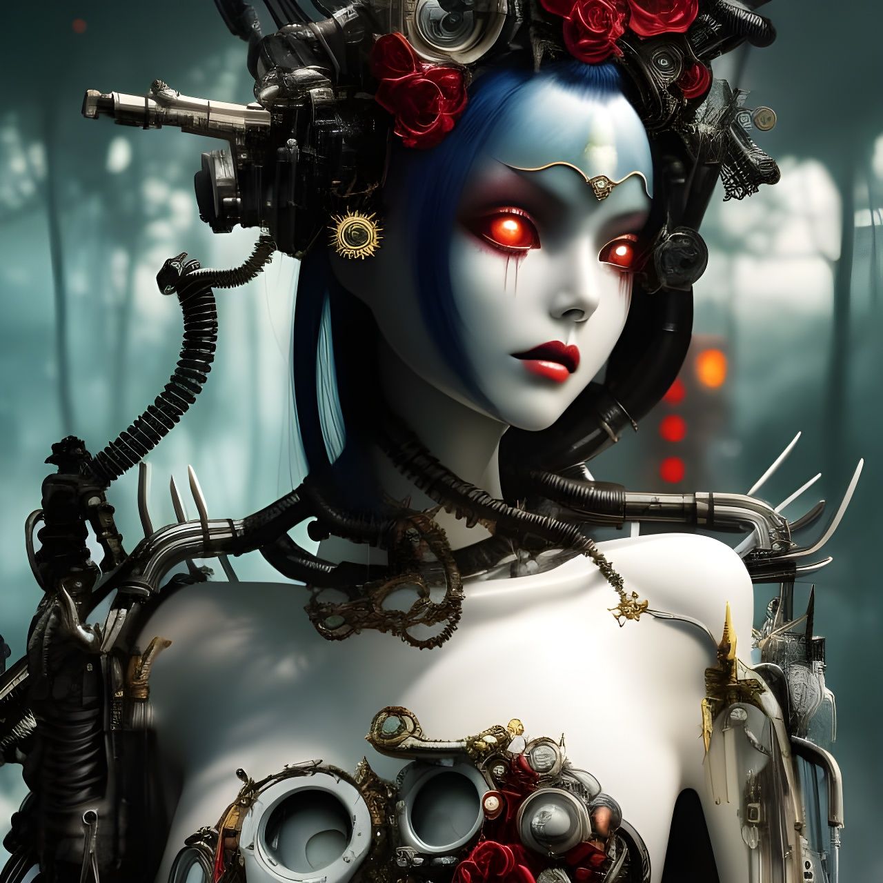 Mechanical Princess in Fantasy Manga Style