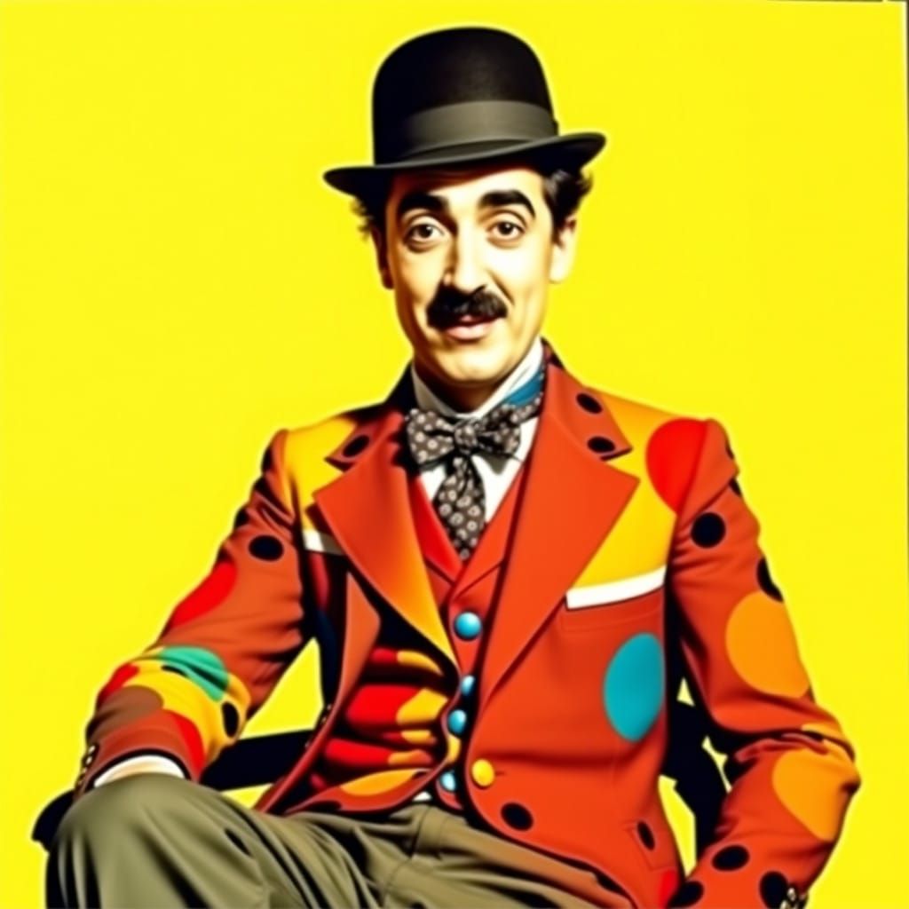 Andy Warhol-Inspired Portrait of Charlie Chaplin in Pop Art ...