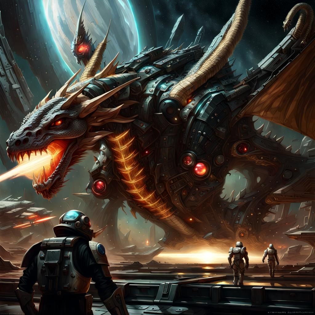 Epic Space Battle: Dragon vs. Spaceship