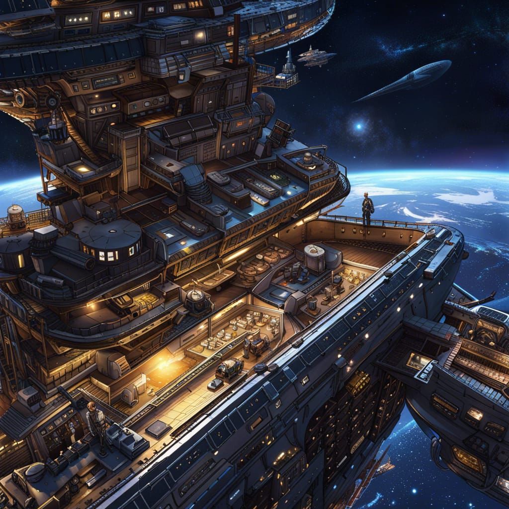 Space Pirate in Galaxy, Anime Steampunk Action