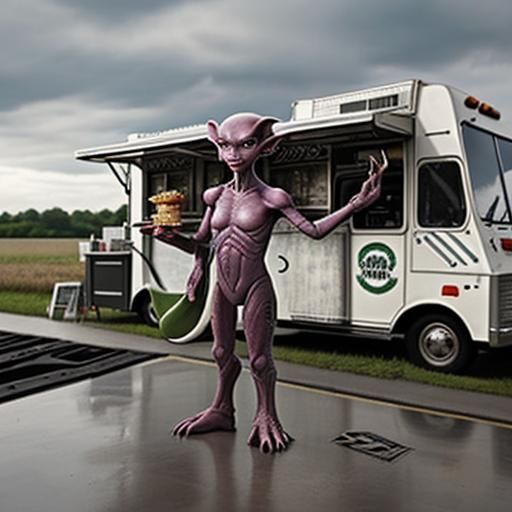 (alien1.3) Ferengi, standing, outside, field, cloudy, (on th...