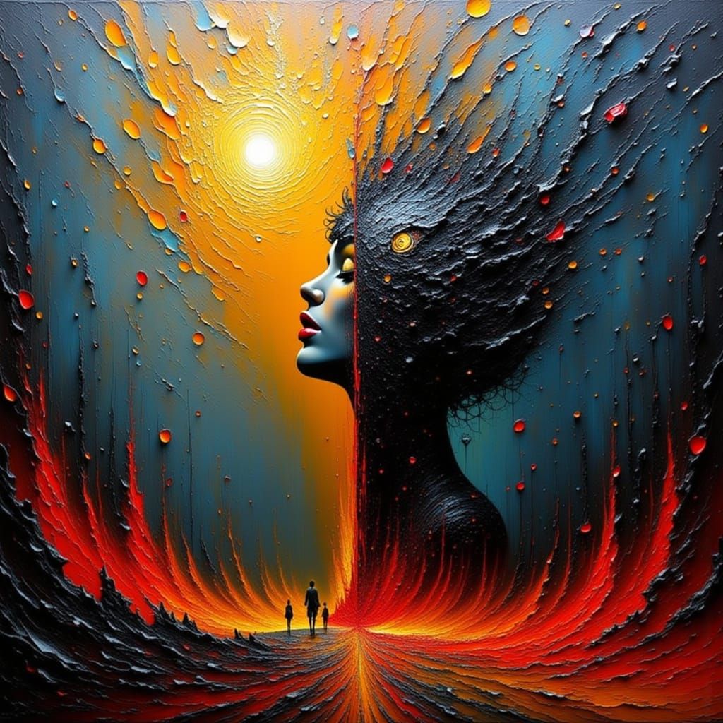 Impasto Painting: Mind Creates Heaven or Hell