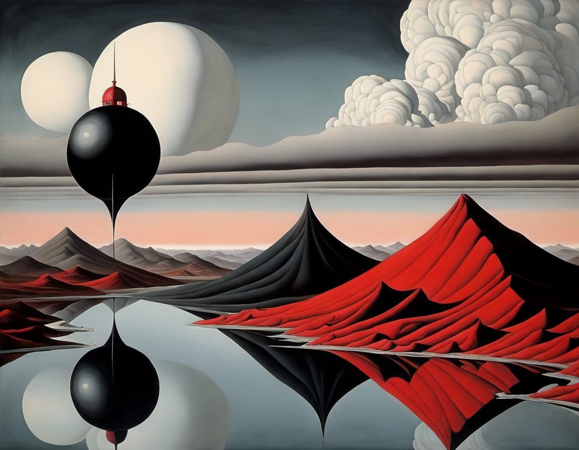 Dramatic Surreal Landscape in Vibrant Hues