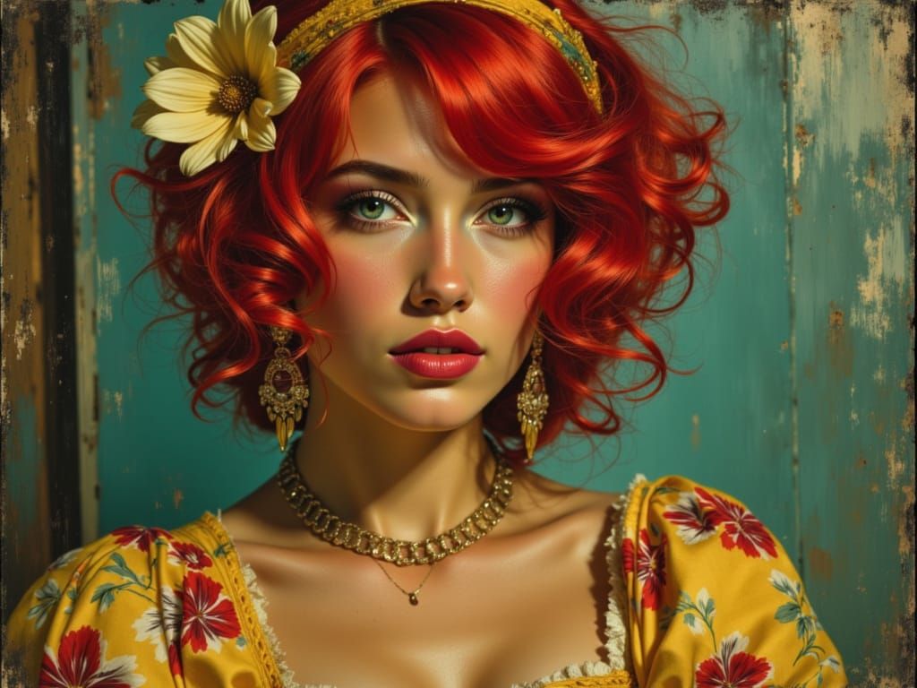 Vibrant Calendar Pin-Up of Ruby Rose in Dramatic Lighting