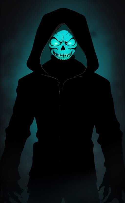 Creepy Turquoise-Outlined Sans with Tentacles