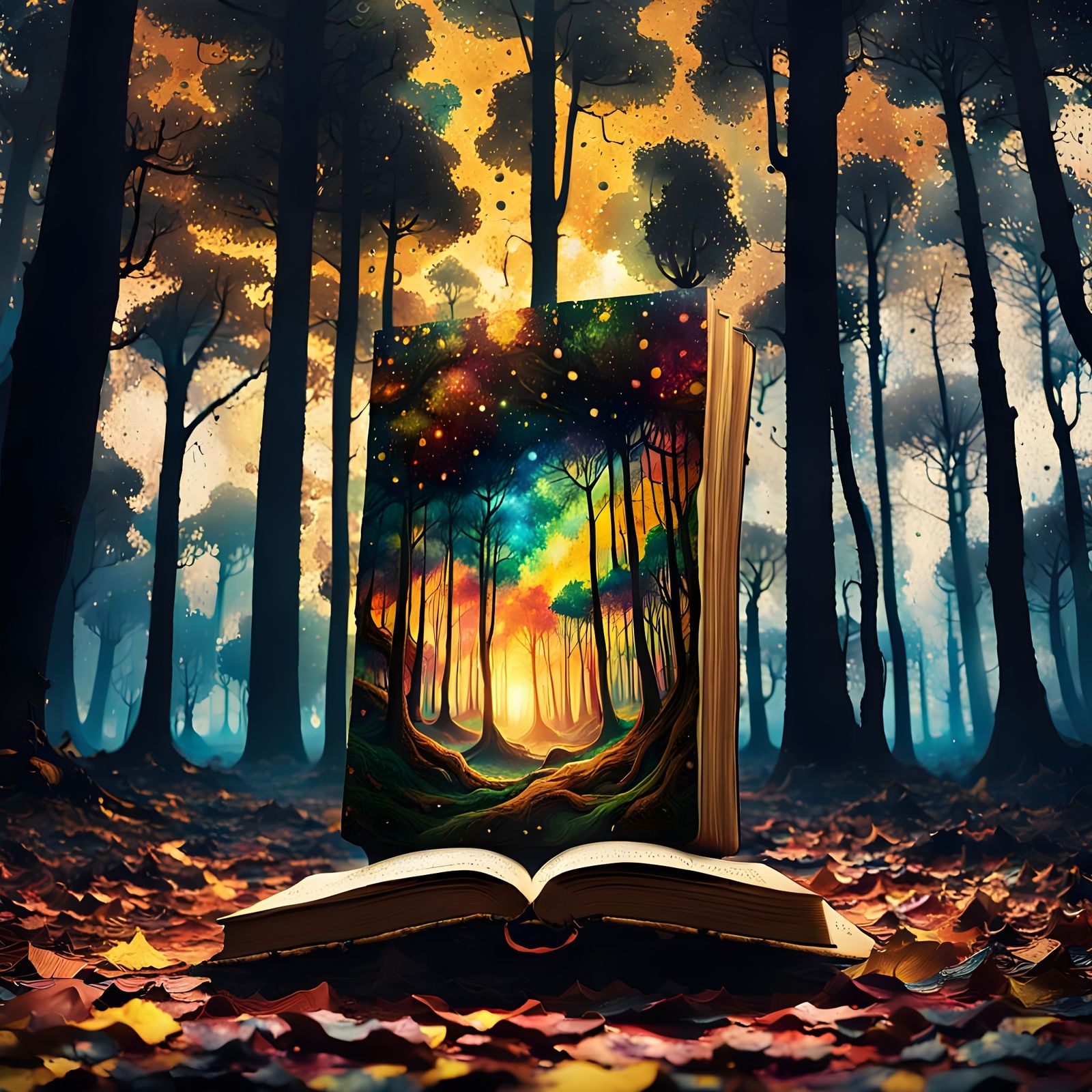 Vibrant Abstract Artworks in a Dark Grunge Aesthetic