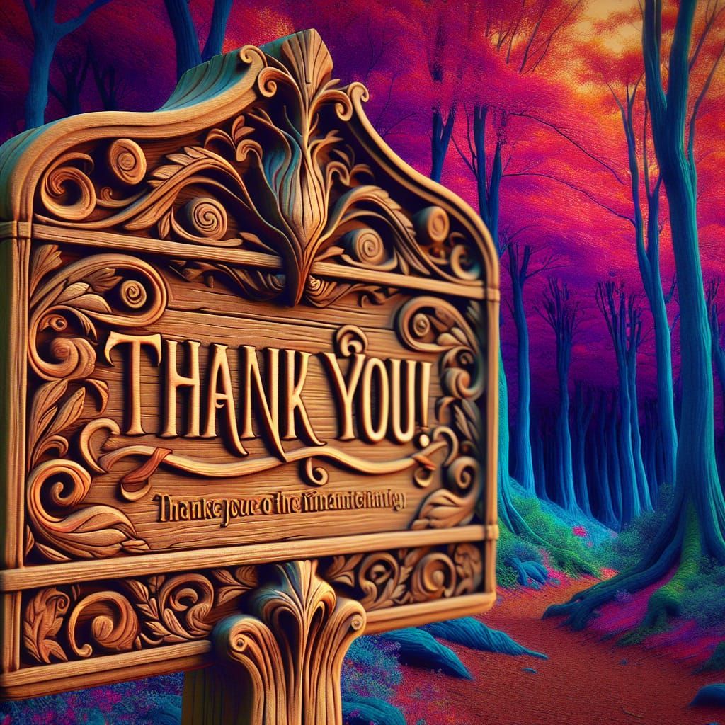 Enchanted Forest Entrance with Carved Wooden Sign