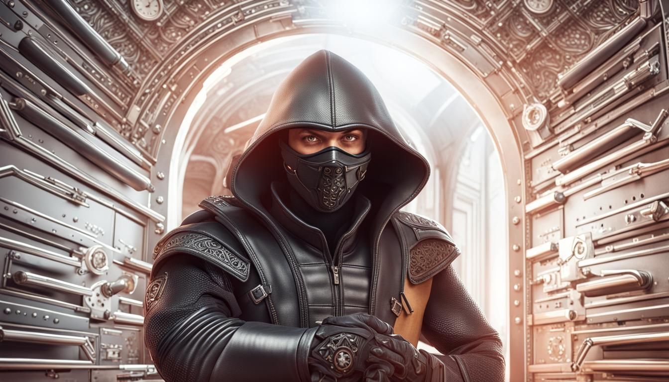 Futuristic thief ninja