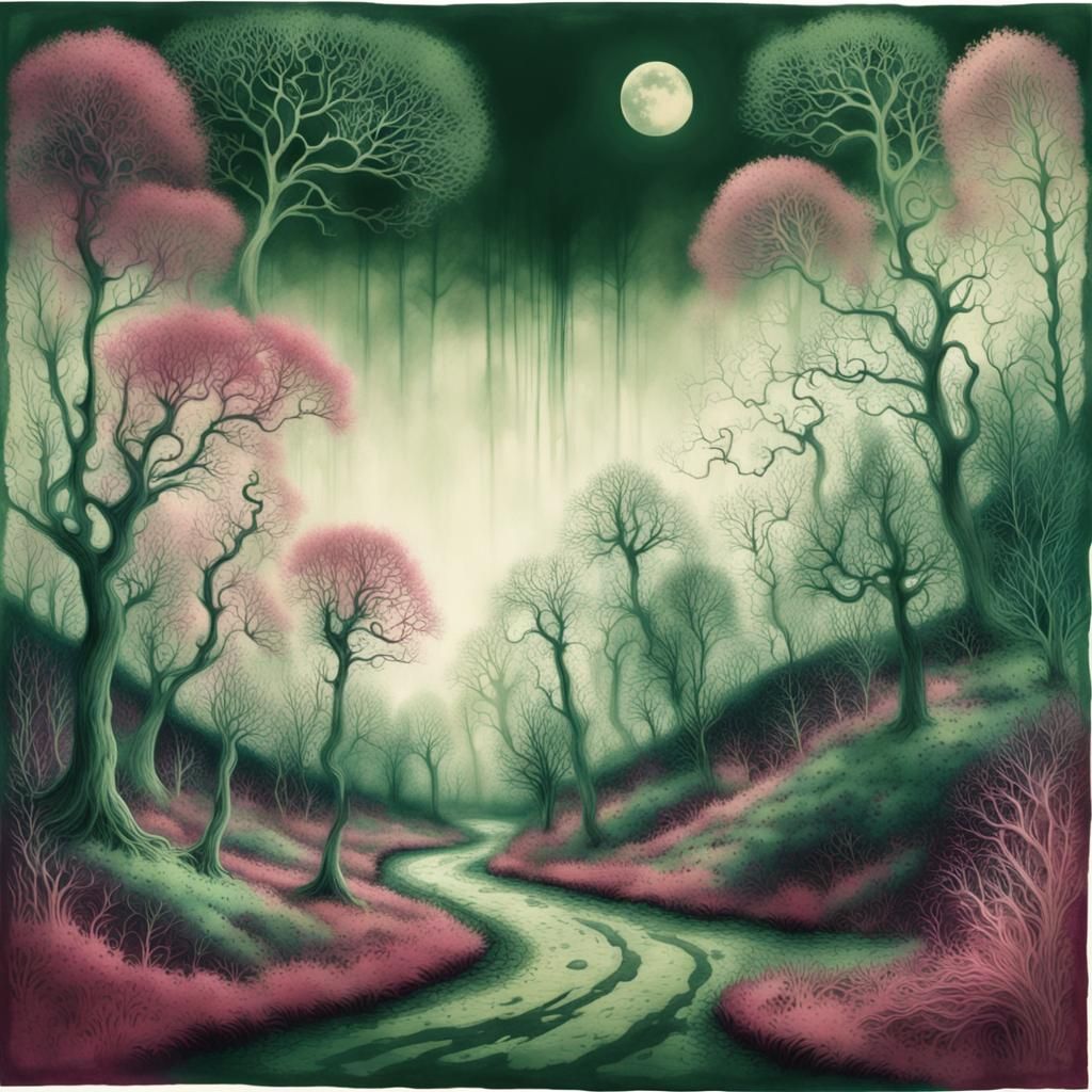 Ethereal Cyanotype Landscapes: A Burtonesque Nightmare