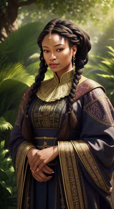 Beautiful Woman in a Vibrant Garden