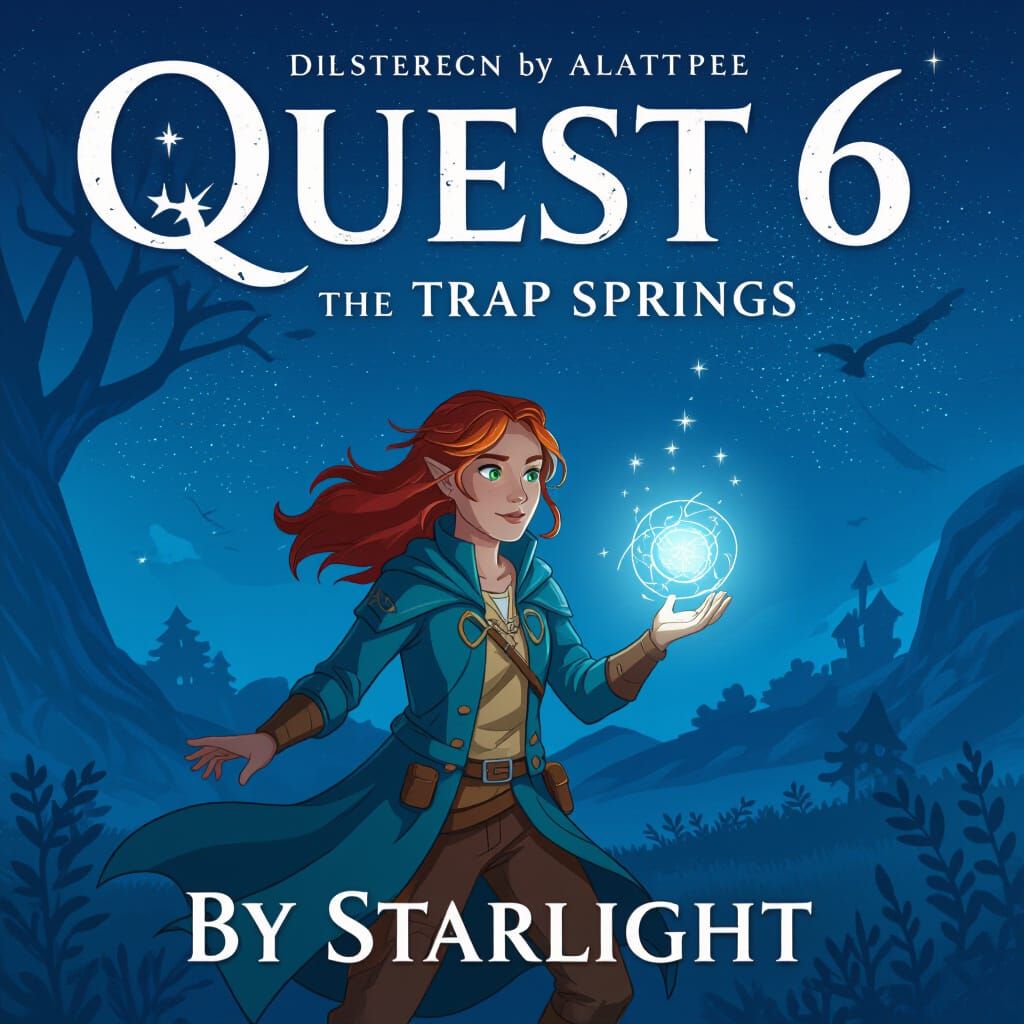Book Title Cover Art for Quest 6: The Trap Springs By Starli...