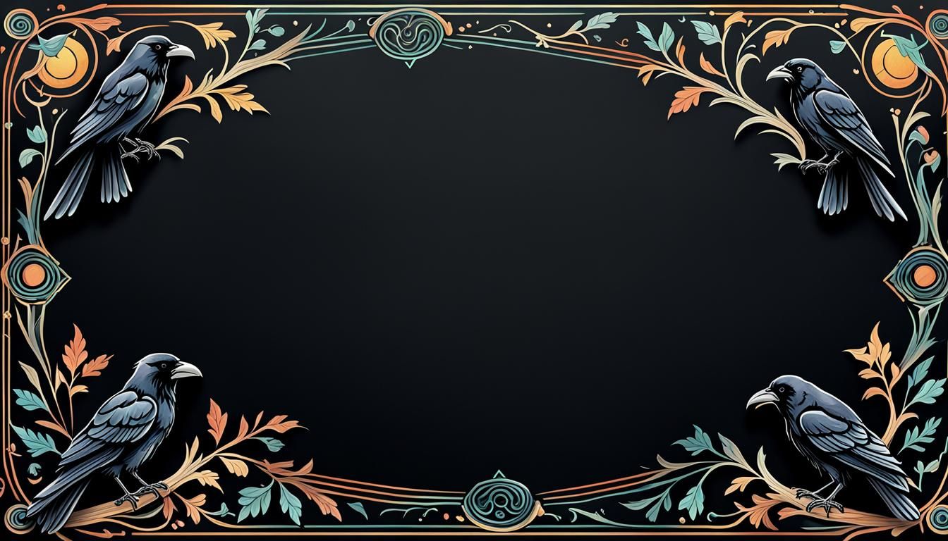 Odin's Ravens Stationery: Retro Acrylic Design