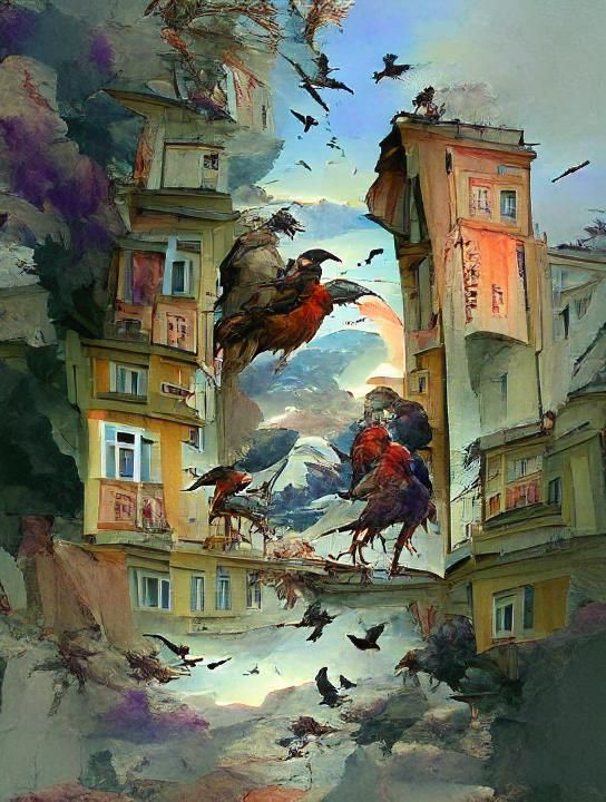 I follow the street and make my way through the dystopian ci...