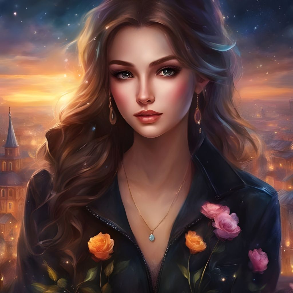 Stunning Tatar Girl Portrait in Kazan at Night