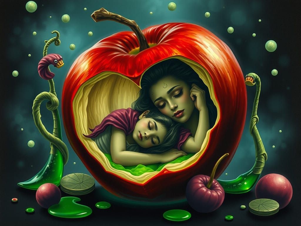 Sleeping Beauty's Dreamscape Inside a Poisoned Apple
