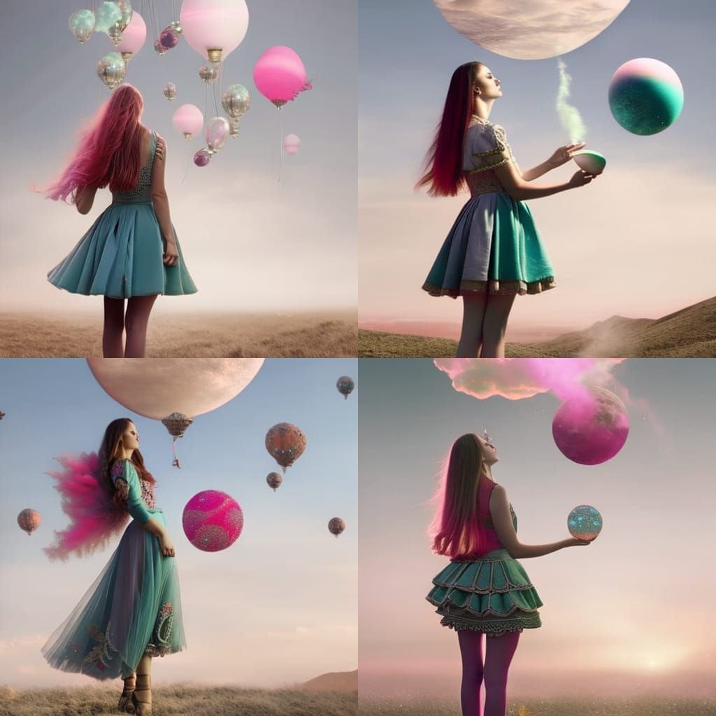 Dreamy Bubble World: A 3D Rendered Fantasy