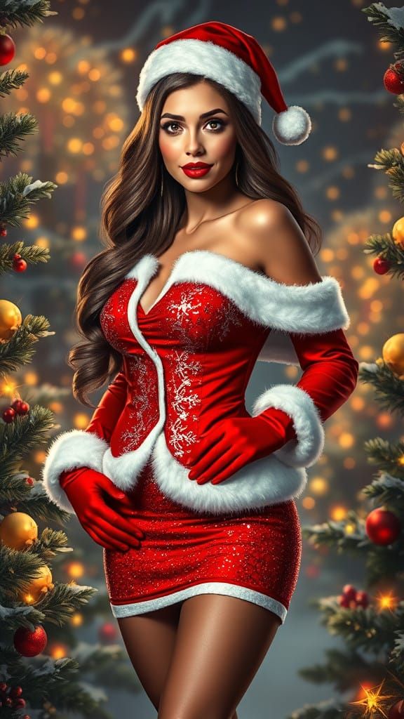 Brazilian Woman in Pinup Dressed Style Looks Stunning in Chr...