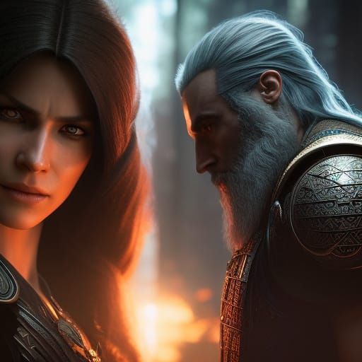 White Wolf & Sorceress