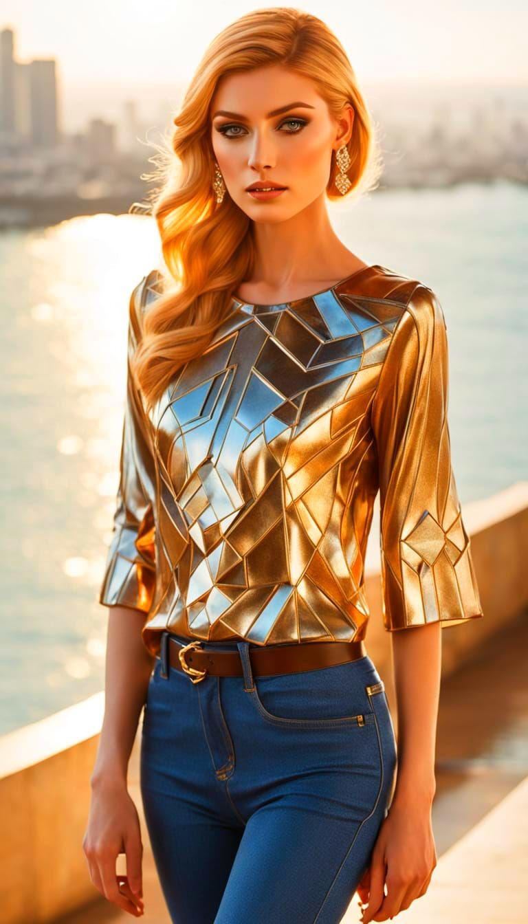 Katherine McNamara in Art Deco Chic