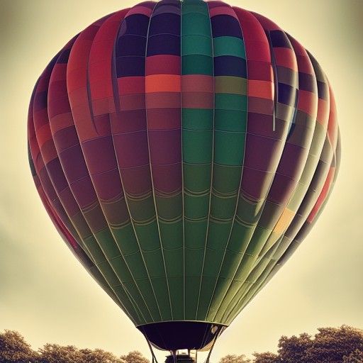 Dystopian Biopunk Hot Air Balloon in Studio Ghibli Style