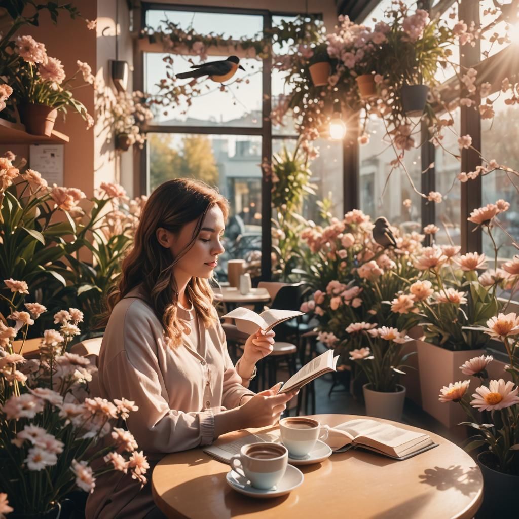 Girl in Cafe: Soft Focus Photography