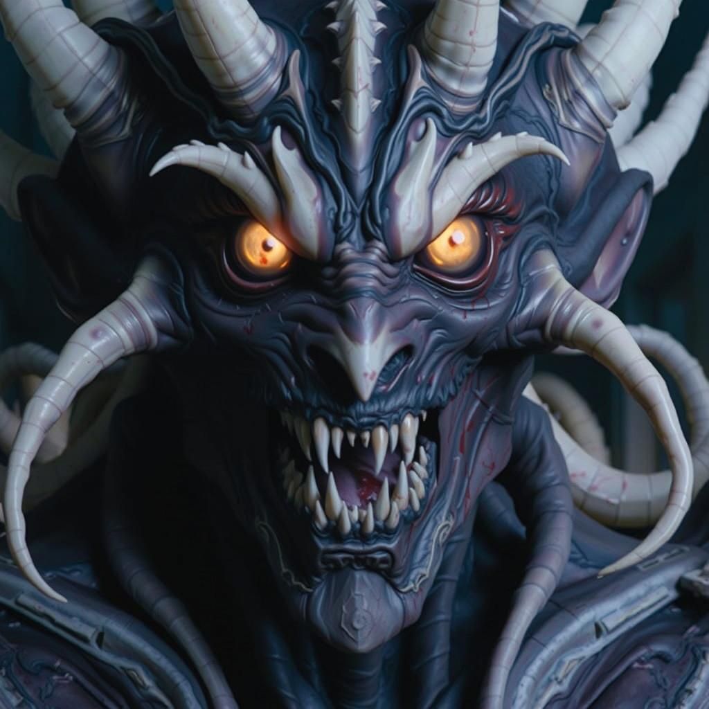 Terrifying Ghostly Silhouette in Dark Surrealist Style