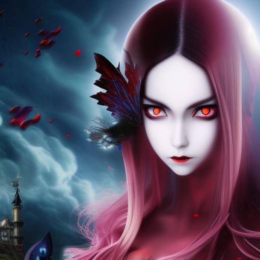 Gothic Bloodlust Fairy in Anime Key Visual Style