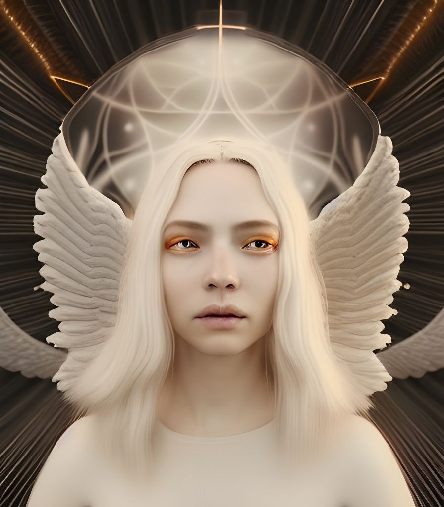 Angelic Being Portrait in Ethereal Style