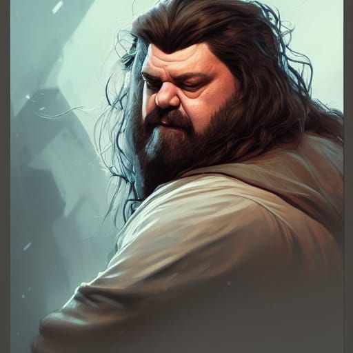 Detailed Portrait of Hagrid in Hyperdetailed Style