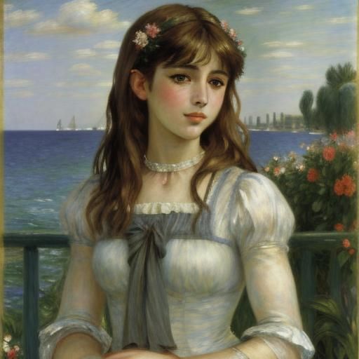 Classical Portrait in Impressionist Style