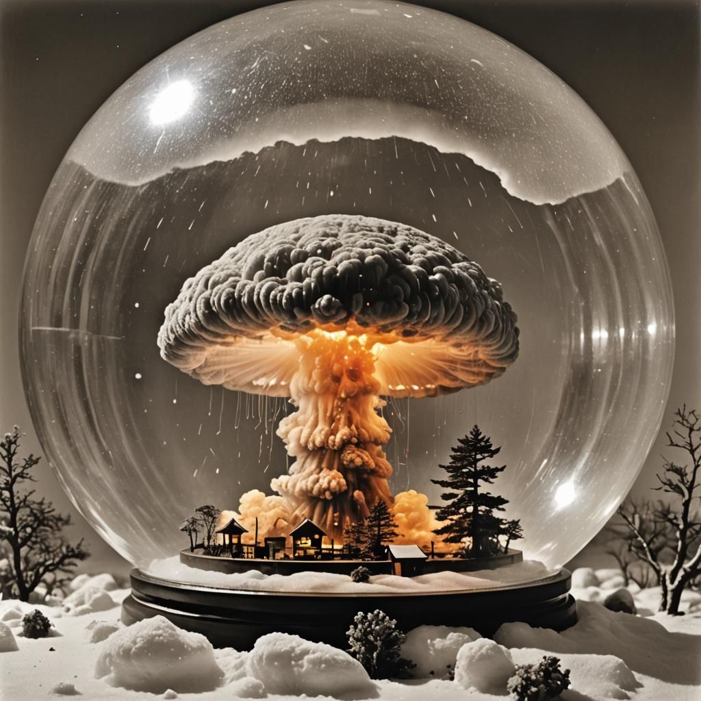 Nagasaki Snow Globe: Mushroom Cloud Hellscape