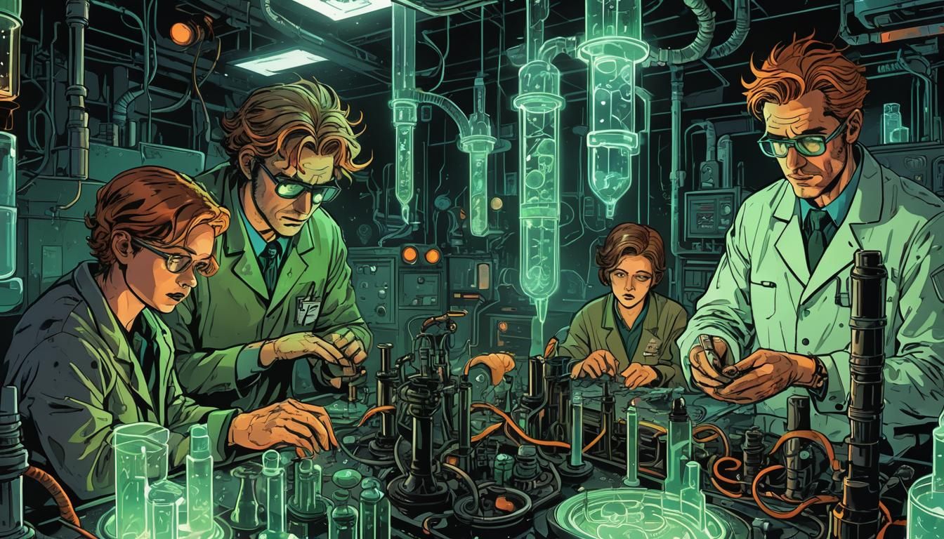 Scientists Transform in Gritty Comic Book Art