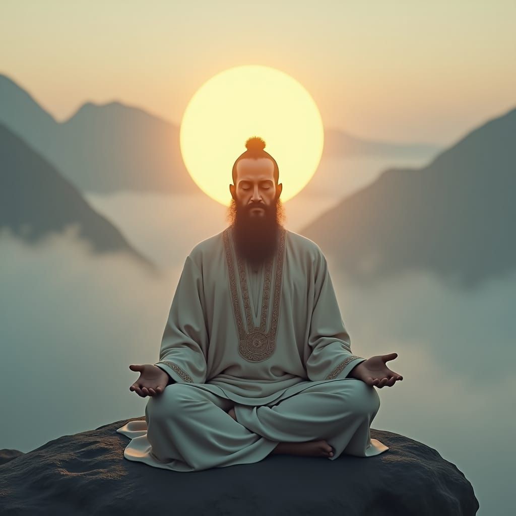 Enlightened Vedic Sage in Himalayan Dreamscape
