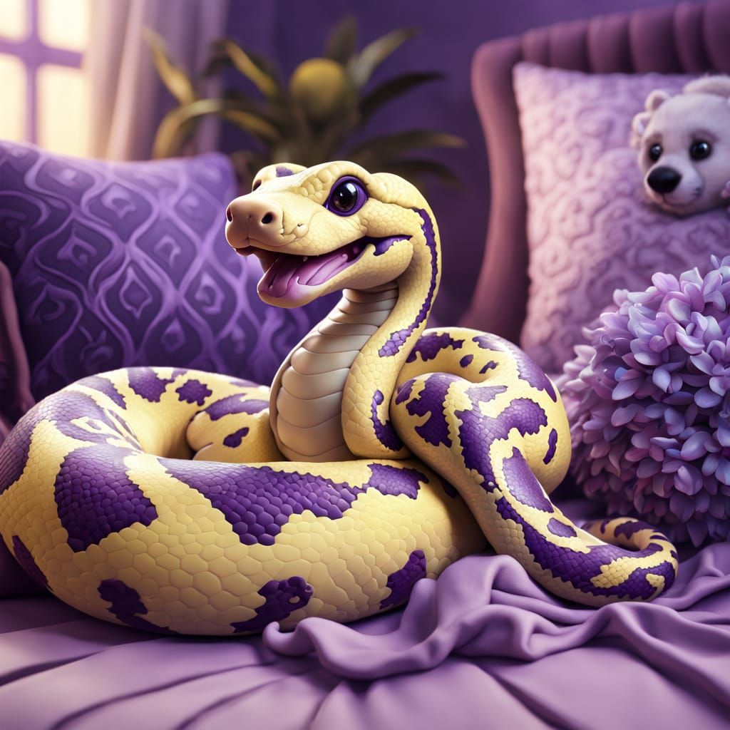 Cute pet python