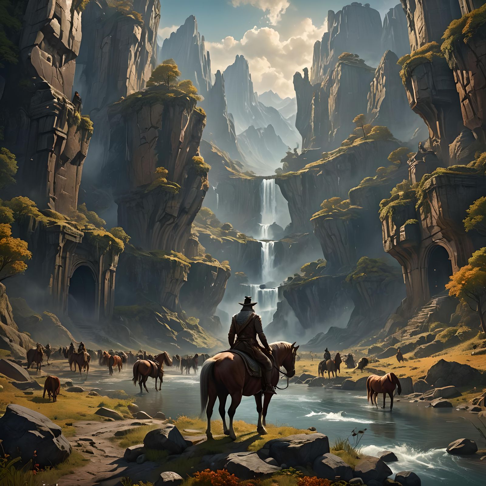 Fantastical Wisdom: A Detailed Matte Painting