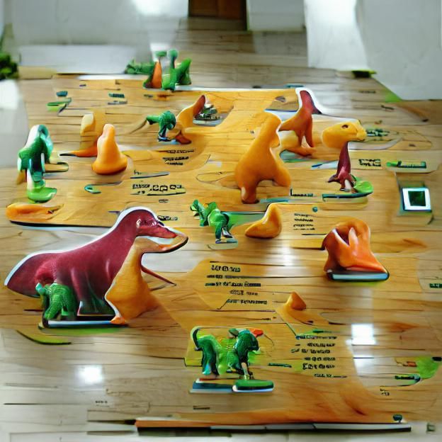 Dinosaur Board Game Illustration