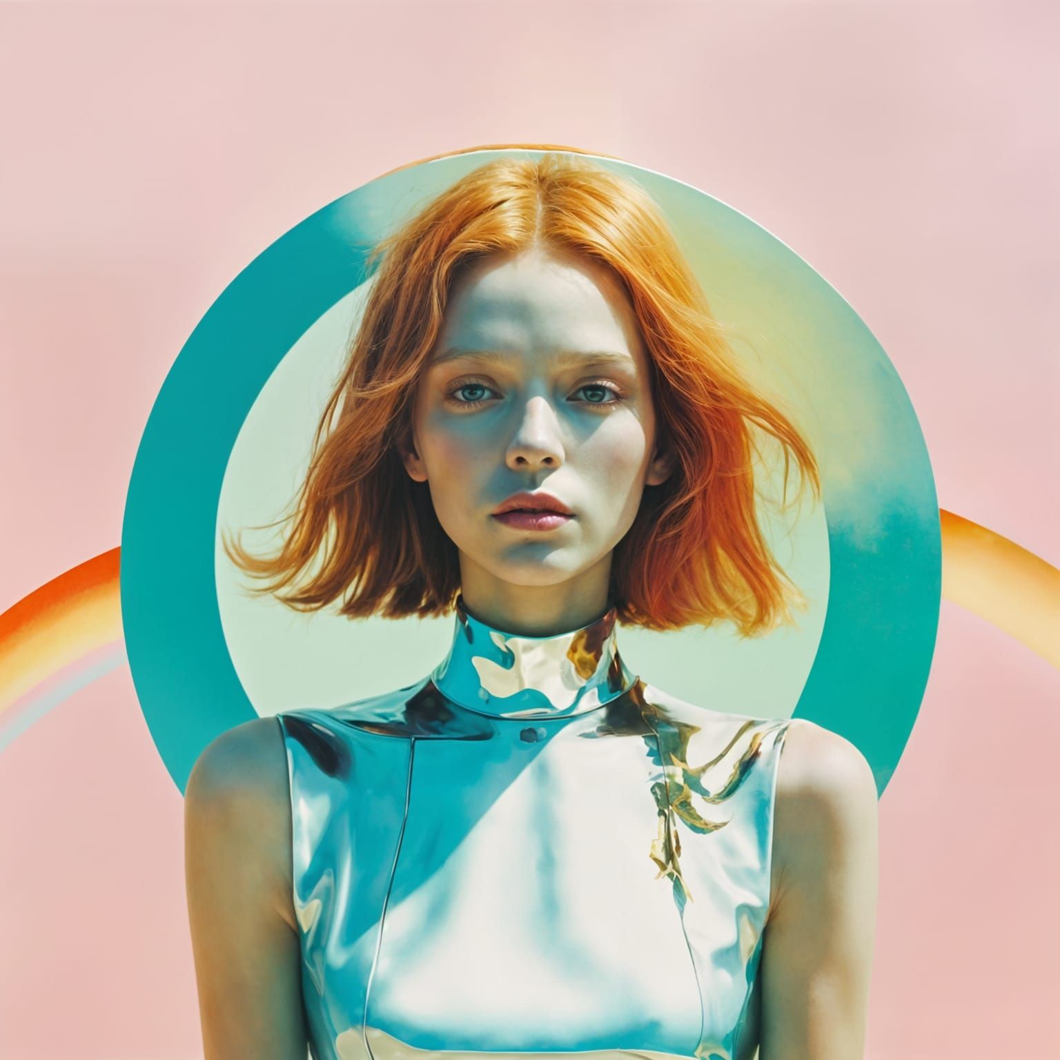 Abstract Rock Star Halo in Oil on Canvas