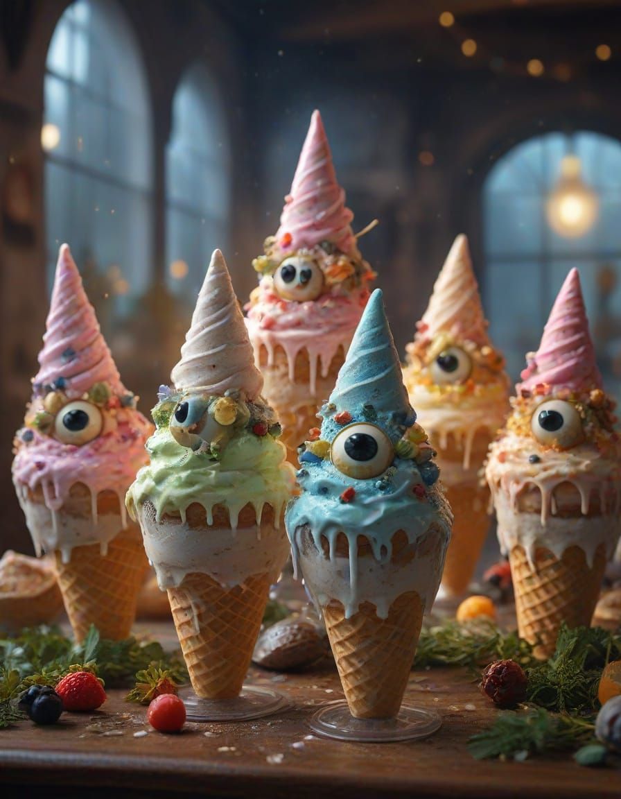 Fairies and Ogres Enjoying Eye-Scream: Ethereal Fantasy