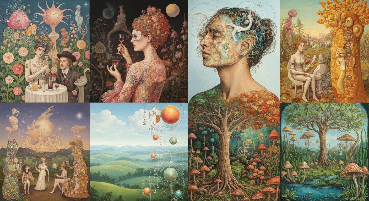 Psychedelic Utopia: A Hieronymus Bosch-Style Garden Party