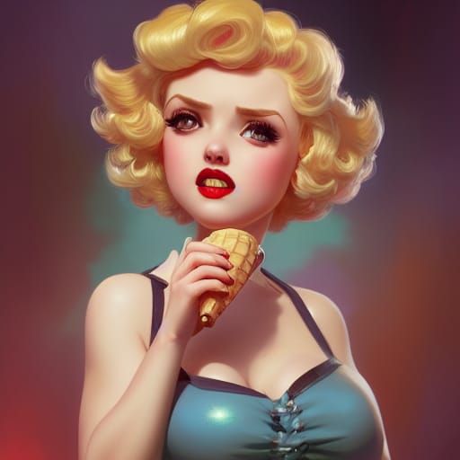 Betty Boop Eats Ice Cream in Unreal Engine 5
