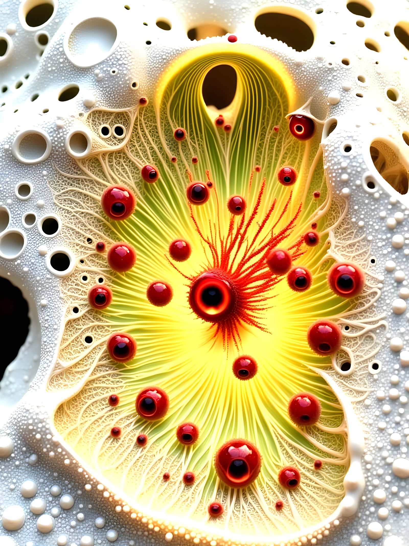 Futuristic Mars Eco-City with Alien Silhouettes