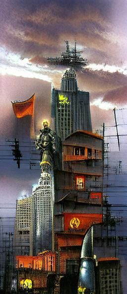 Neo-Tokyo in Retro Sci-Fi Style