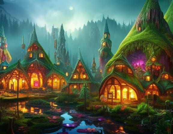 Beautiful crystal village where every store is a crystal store